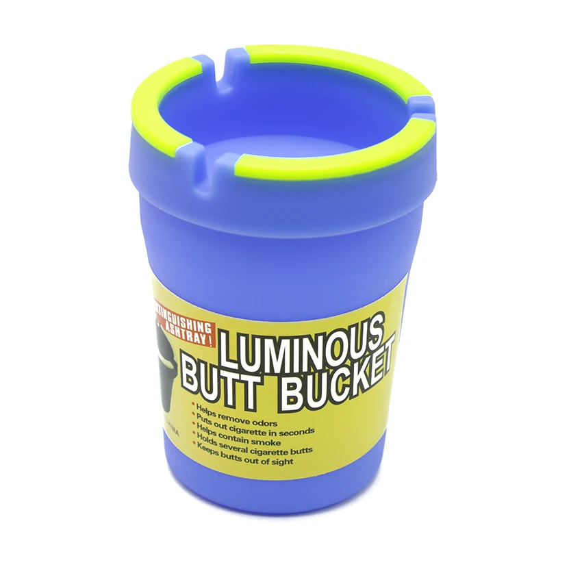 Y013 blue 1 шт. новая огнетушащая пепельница Butt Bucket сигаретные трубы инструменты со светящимися удаляющими запахи аксессуары для курения пепельница - Цвет: Y013 blue