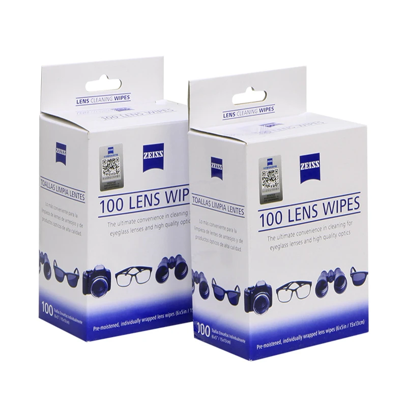 100 отсчетов Zeiss Промышленные Чистящие Салфетки для оптических линз на