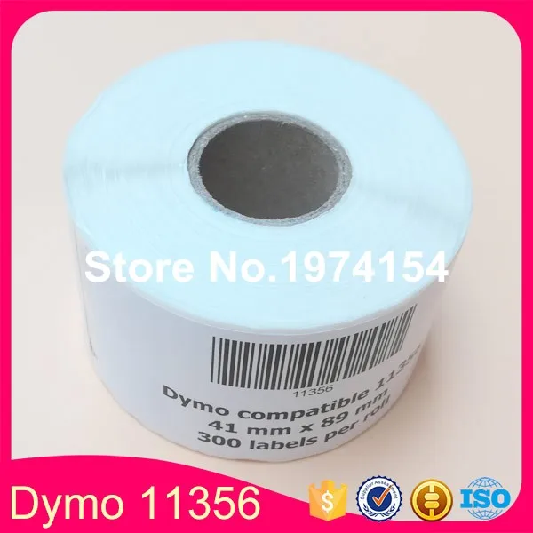 1x Бесплатная доставка Dymo 11356 этикетка совместимая с LW450 41 мм x 89 (также поставка 99013