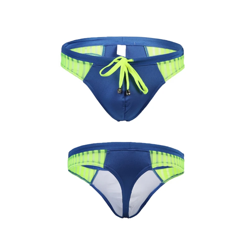 Для мужчин сексуальные плавки с плетением в стиле пэчворк купальники со