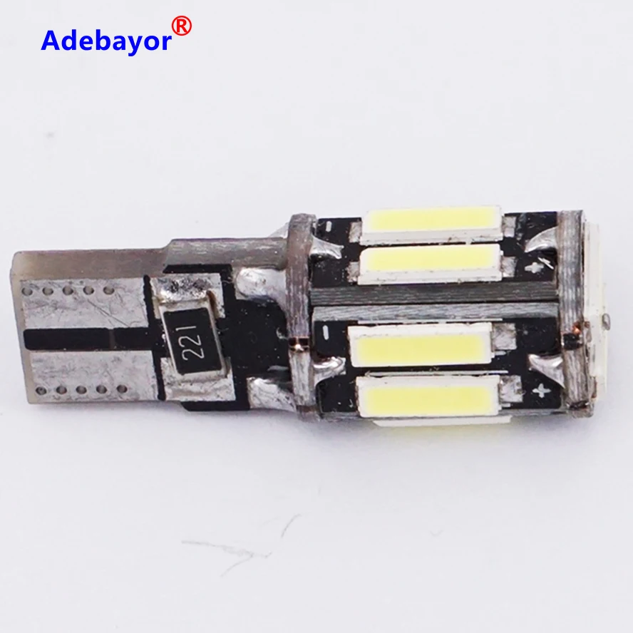 10 шт. 7014 smd T10 Canbus безотказные внутренние фонари для оформления интерьера