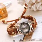 Женские часы, женские часы, аналоговые кварцевые наручные часы с вязаным шнурком и цепочкой, наручные часы в подарок