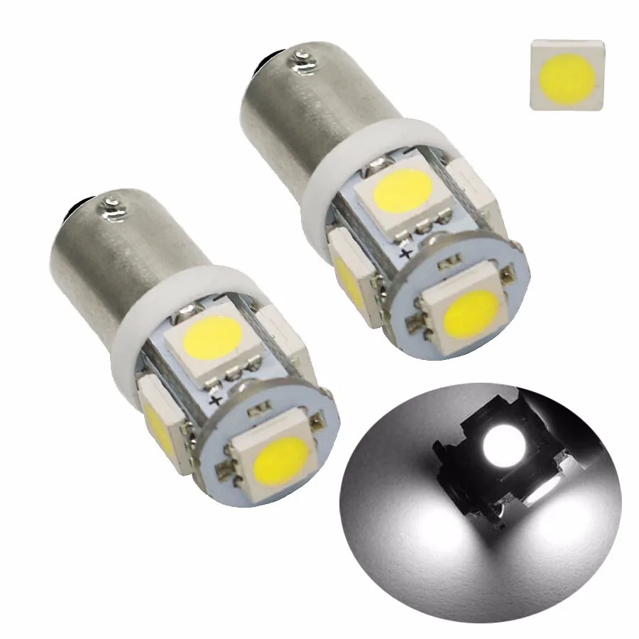 10x T11 BA9S 5050 5-SMD LED White Light Bulb Car light Source 12V Lamp T4W 3886X H6W 363 | Автомобили и мотоциклы