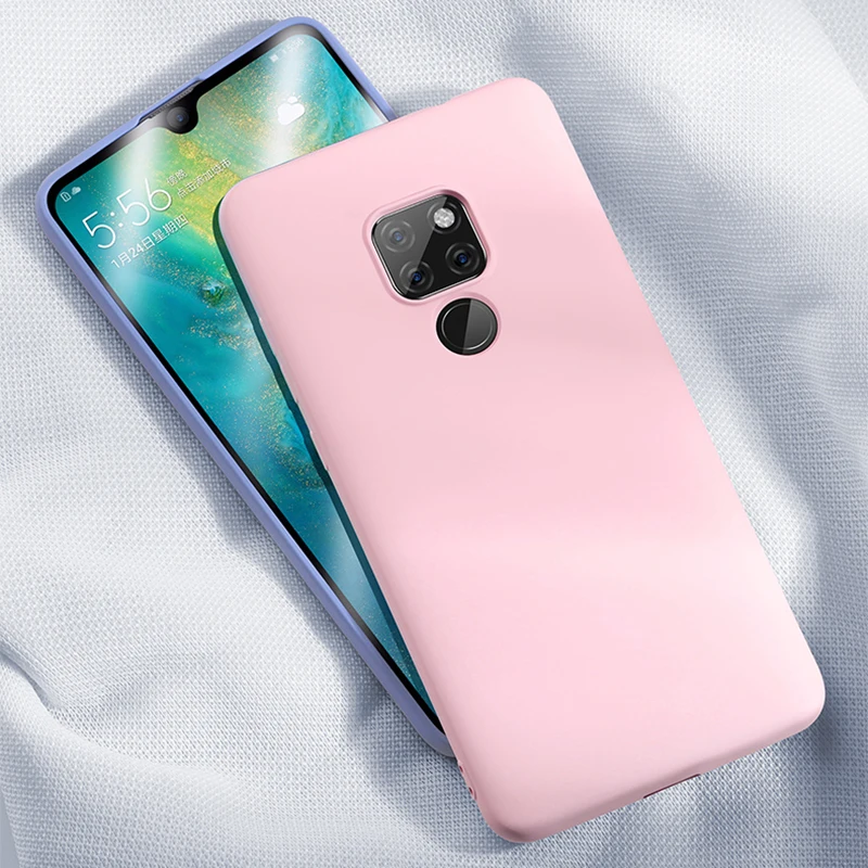 Чехол для Huawei Mate 20 Lite жидкий силикон мягкий ТПУ чехол Pro Mate20 X чехлы телефонов