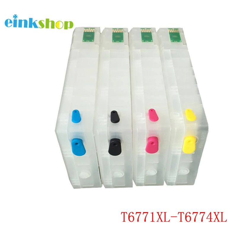 Einkshop T6771 T6774 многоразовый чернильный картридж для EPSON Workforce pro WP 4011 4092 4511 4521 4531|ink