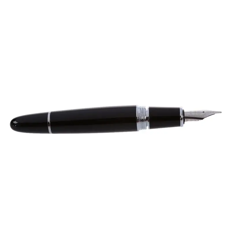 Jinhao 159 черный и серебристый М перо авторучка толстая для подарков украшения США