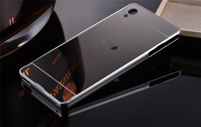 Для Sony Xperia Z1 L39h C6906 C6903 Z2 C770x D6503 L50W Z3 Z4 Z5mini металл алюминиевая рама + зеркало