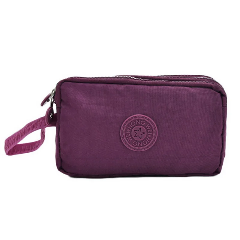 dark purple(style1) Кошелек для монет Monederos Mujer, короткий кошелек для женщин, для мобильного телефона, сумка на три молнии, Молодежный модный стиль - Цвет: dark purple(style1)