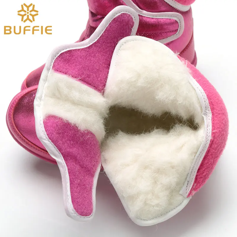 Маленькая детская обувь детские зимние ботинки водонепроницаемые Нескользящие