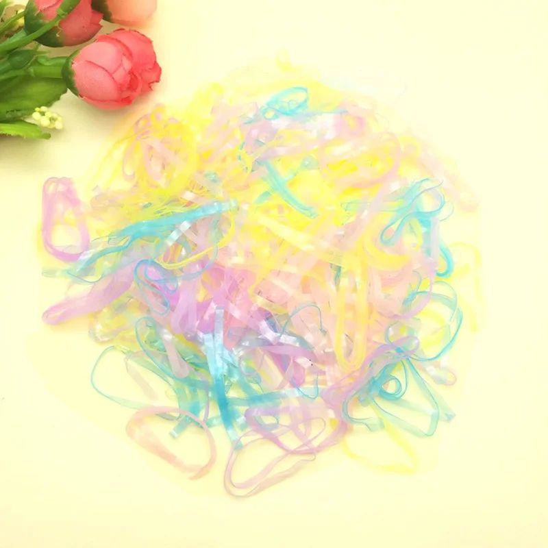Лот 160 шт./пакет ребенок ТПУ резинки для волос девочек галстук бабочка резинка