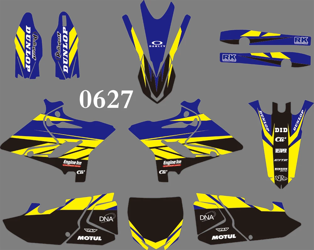 5 стилей команда графика фоны наклейки для YAMAHA YZ125 YZ250