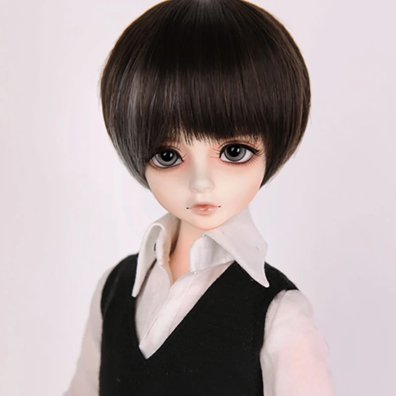 Allaosify 1/3 1/4 1/6 гигантский ребенок bjd кукла супер мягкие высокая температура шелка парик короткие сломанные челки несовершеннолетних мужских волос