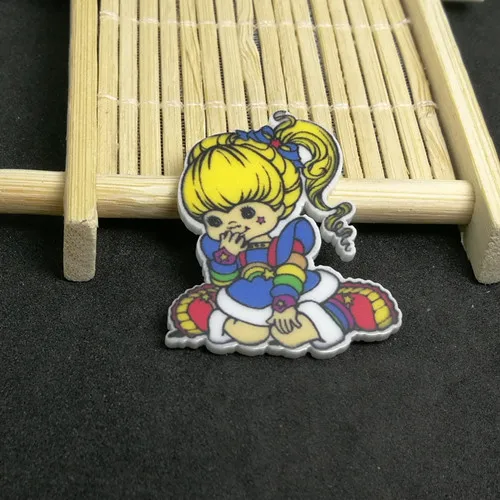 Free shipping 25pcs/lot cartoon rainbow girl planar resin BIHAIYUAN | Дом и сад