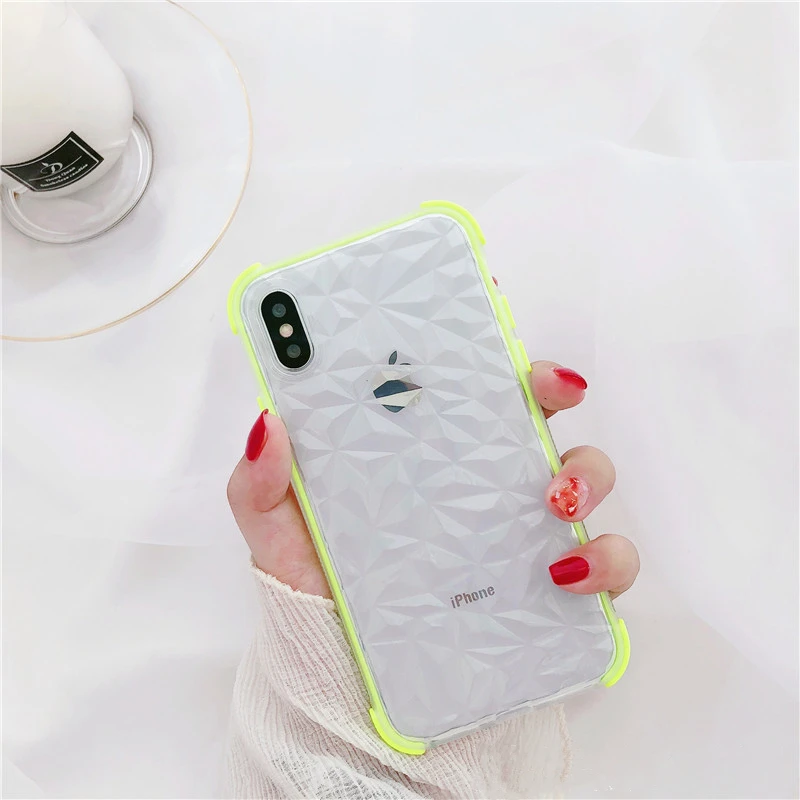 Чехол для iPhone X 11 Pro XR XS MAX SE 7 8 6s 6 Plus с 3d алмазной текстурой противоударный