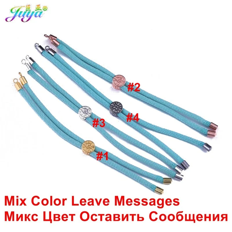 Mix Color AS PHOTO Juya, 6 цветов, макраме, шнур, нить, веревка, цепь, дерево жизни, слайдер, бусины, регулируемые цепи для женщин, очаровательные браслеты, изготовление - Цвет: Mix Color AS PHOTO
