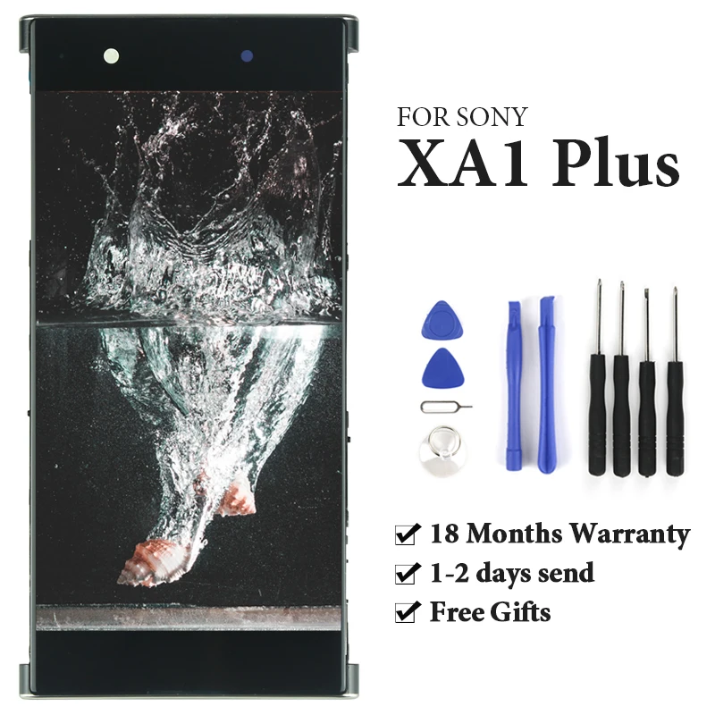 

1 шт., 5,5 дюйма, для Sony Xperia XA1 Plus G3412, ЖК-экран, оцифровка, замена телефона в сборе, Совместимость с No Dead Pixel
