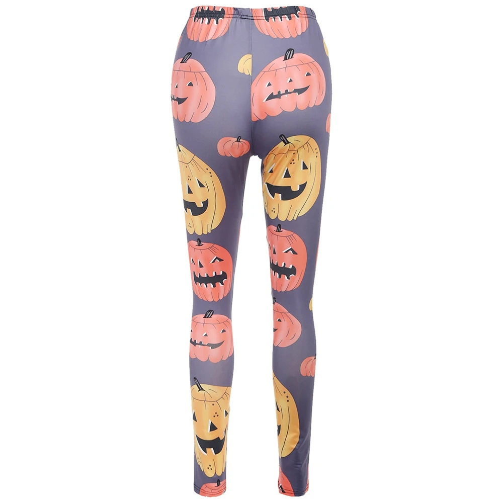 Seamless High Waist Yoga Leggings Halloween Cartoon Pumpkins Print Tights Women Workout Fitness Clothing Training Pants Female | Спорт и