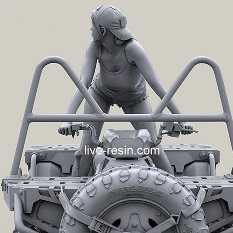 1/35 девушка всадник с видом на квадроцикл без квадроцикла полимерная модель
