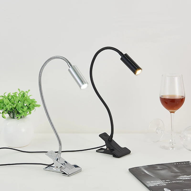 

3W LED Light Clip-on Flexible Reading Bed Lamp Table Desk Lamp Book Desktop Bed Lamp Lighting Bedside Lighting