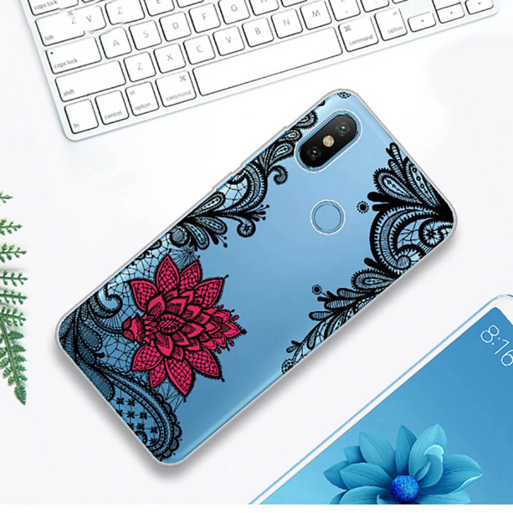 Чехол для Xiaomi mi Max 3 мягкий силиконовый чехол с цветами Xiao Red 6 Pro Note 5 Xio 8 SE 6A A2 lite |
