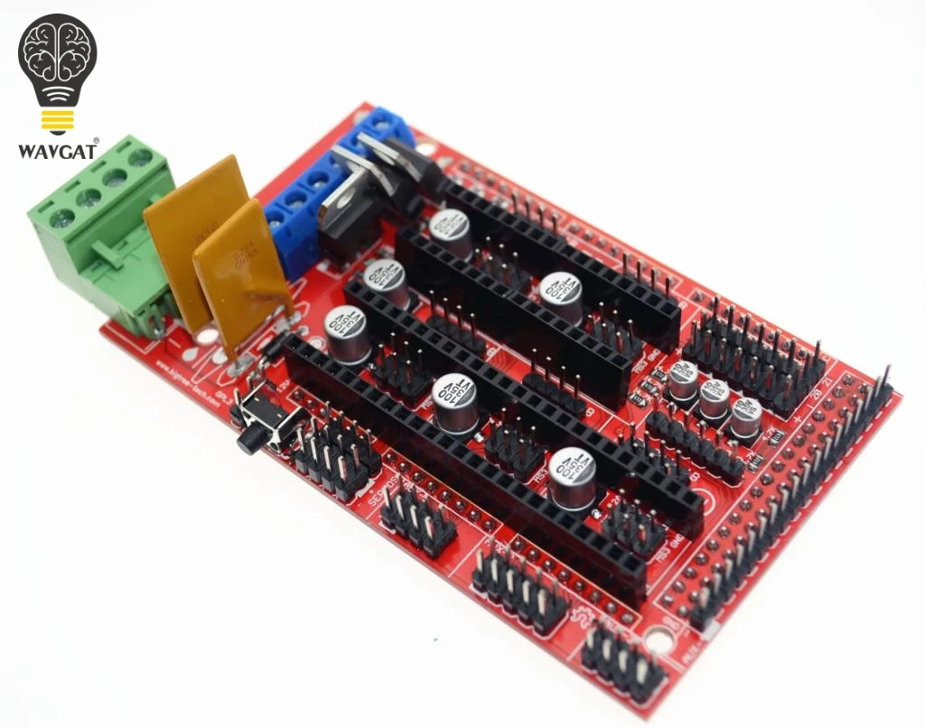 WAVGAT 1 комплект Мега 2560 R3 + контроллер RAMPS 4 5 модуль шагового драйвера A4988 2004 для
