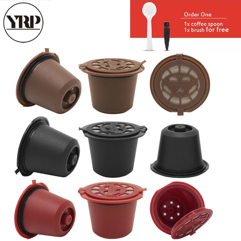 Многоразовые капсулы фильтры для кофе nespresso с ложкой и щеткой инструменты Dolce Gusto