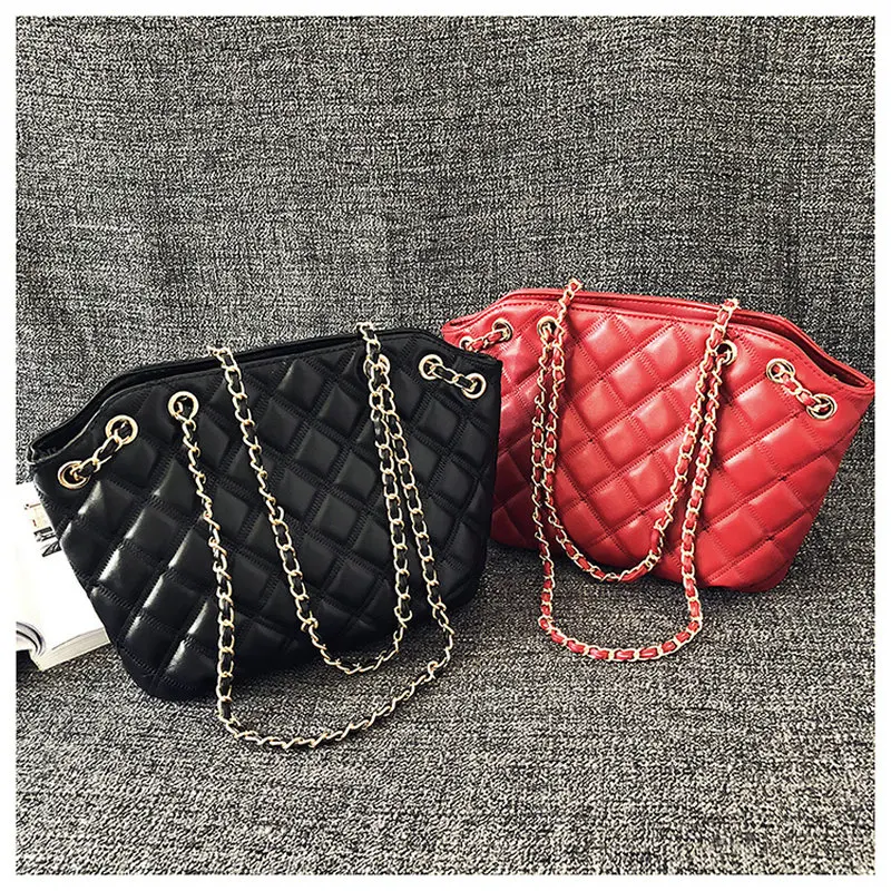 Женские сумки через плечо FuAhaLu повседневные дизайнерские с алмазной решеткой |