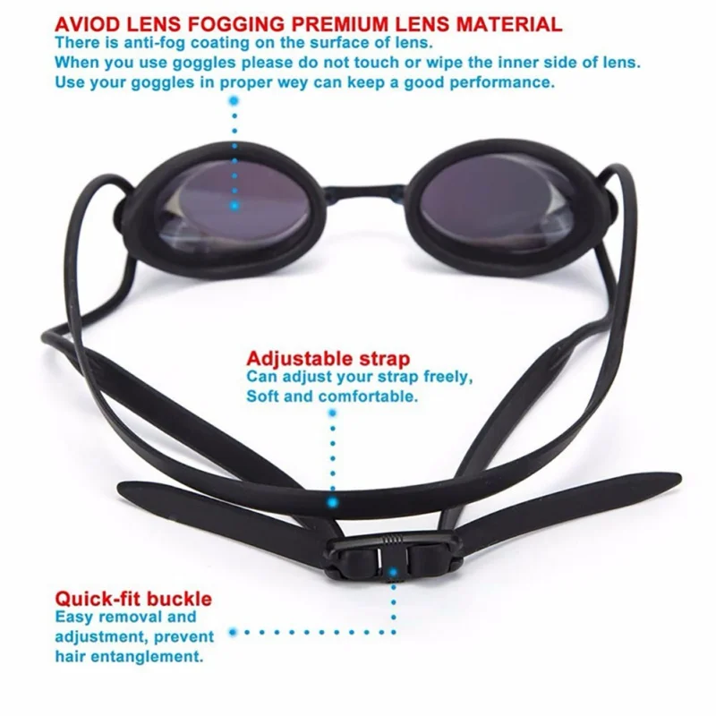 

Men Women Outdoor Water Sports Swimming Glasses Adult waterproof anti-fog colorful plating swim goggles with nose bridge replace