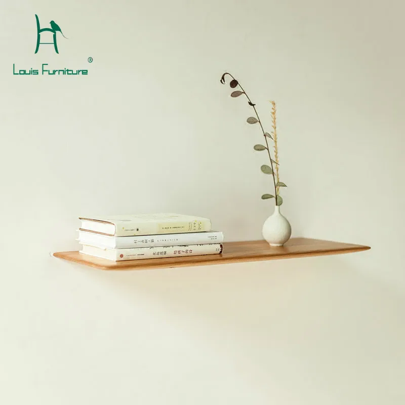 

Louis Fashion Coat Racks Solid Wood Small Partition Wall Placed on the Rack Need to Punch the Nordic Japanese Bedroom Board