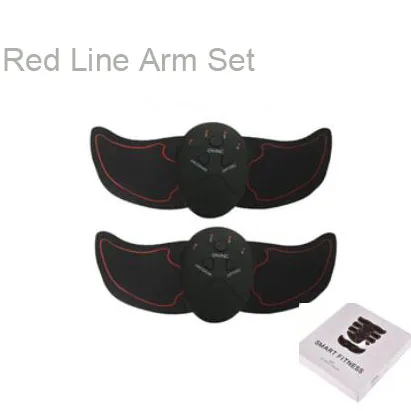Arm Red Умный EMS стимулятор мышц ABS брюшной мышцы тонер тела фитнес формирующий массаж патч стройнящий тренажер унисекс - Цвет: Arm Red