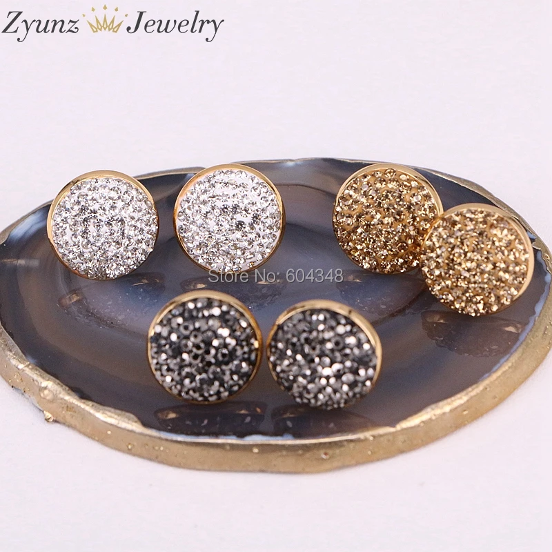 20 пар круглые бусины для сережек гвоздиков|Серьги-гвоздики| |