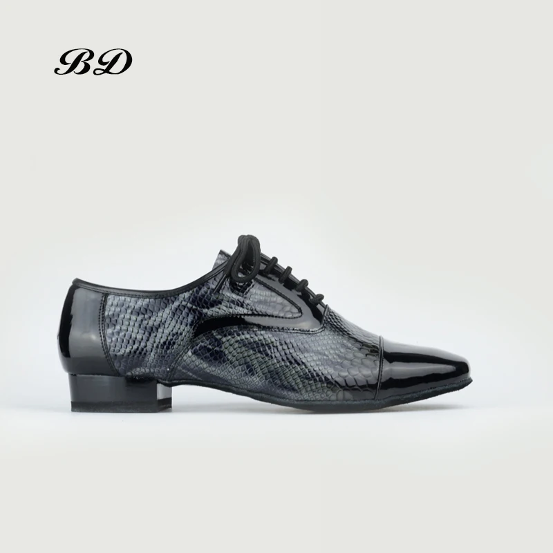TOP BD Dance Shoes Ballroom MEN Latin Shoes Man Shoe BDDANCE 306-C Authentic Straight sole Import Genuine Leather Serpentine HOT
