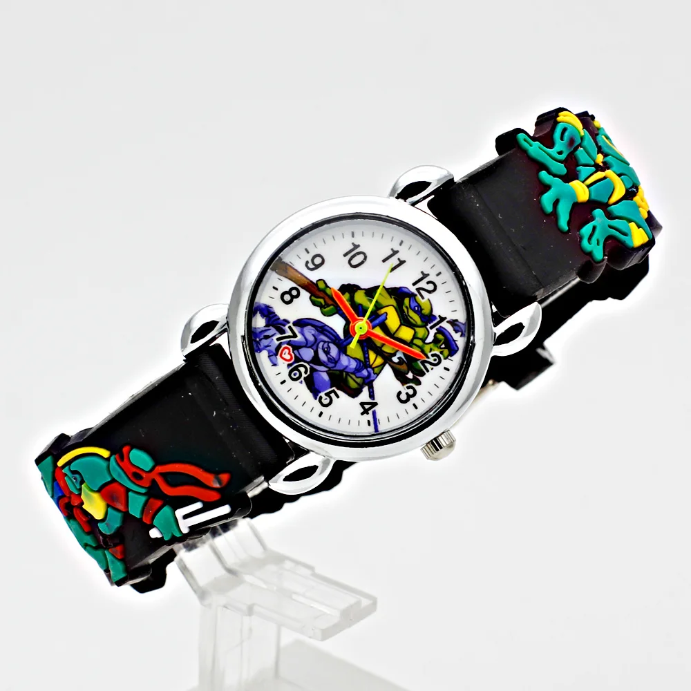 Модные детские часы с 3D рисунком Повседневная шкала со стрелкой силиконовый