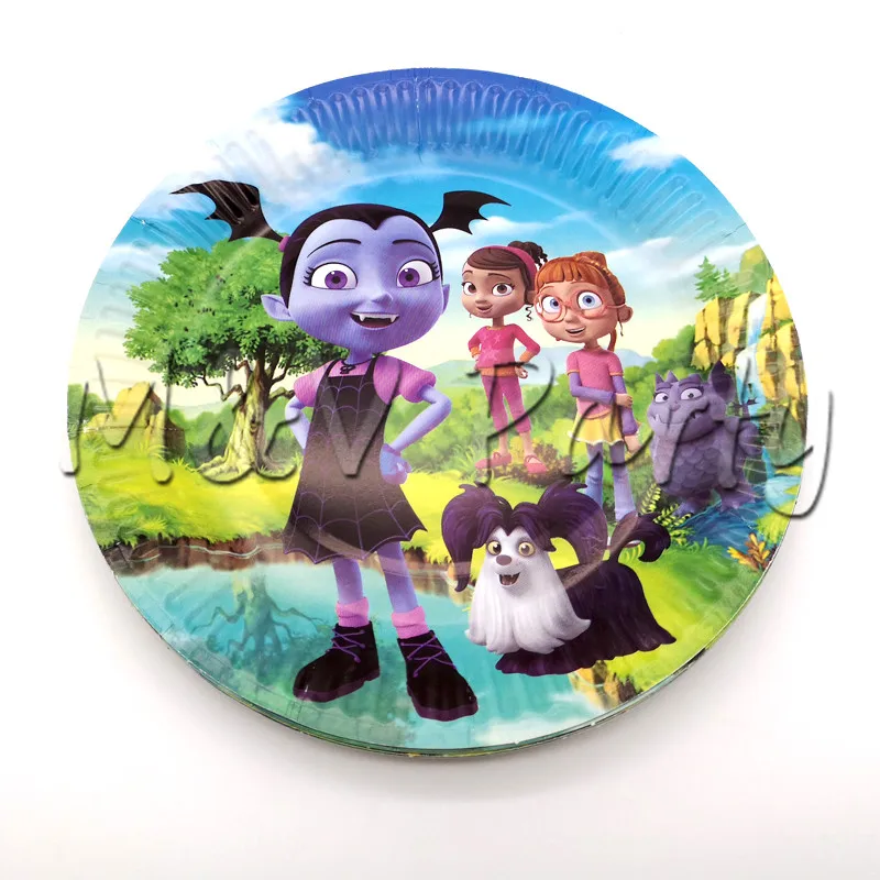 10 шт./лот 7 дюймов Vampirina одноразовые бумажные тарелки для девочек тематические