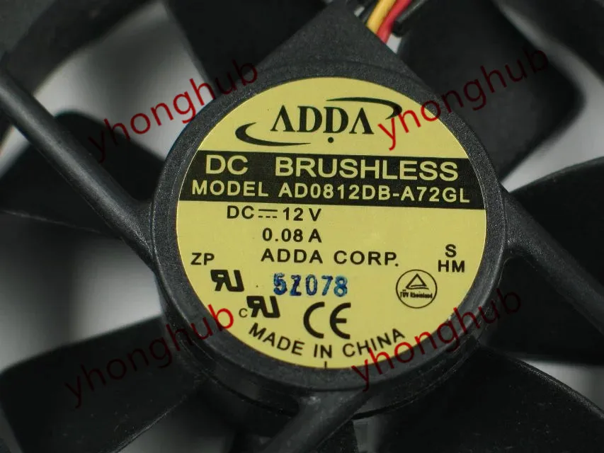 Охлаждающий вентилятор для сервера ADDA AD0812DB A72GL DC 12 В 0.08A 80x80x25 мм|square fan|server fandc fan 12v |