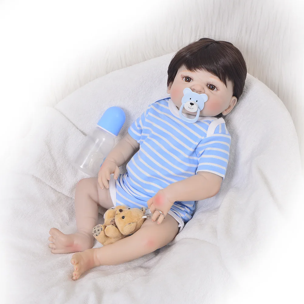 22 дюймов 55 см куклы reborn полный силиконовые кукол младенцев bebe жив lifelike