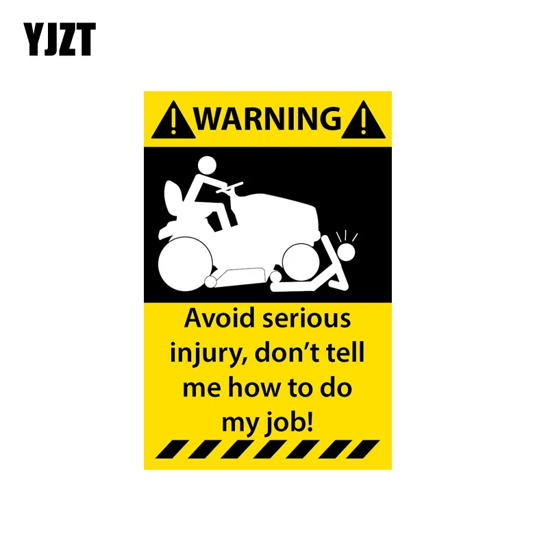 Предупреждающая наклейка на автомобиль YJZT, 6,3 см * 10,2 см, наклейка из ПВХ с защитой от серьезных повреждений 12-1309