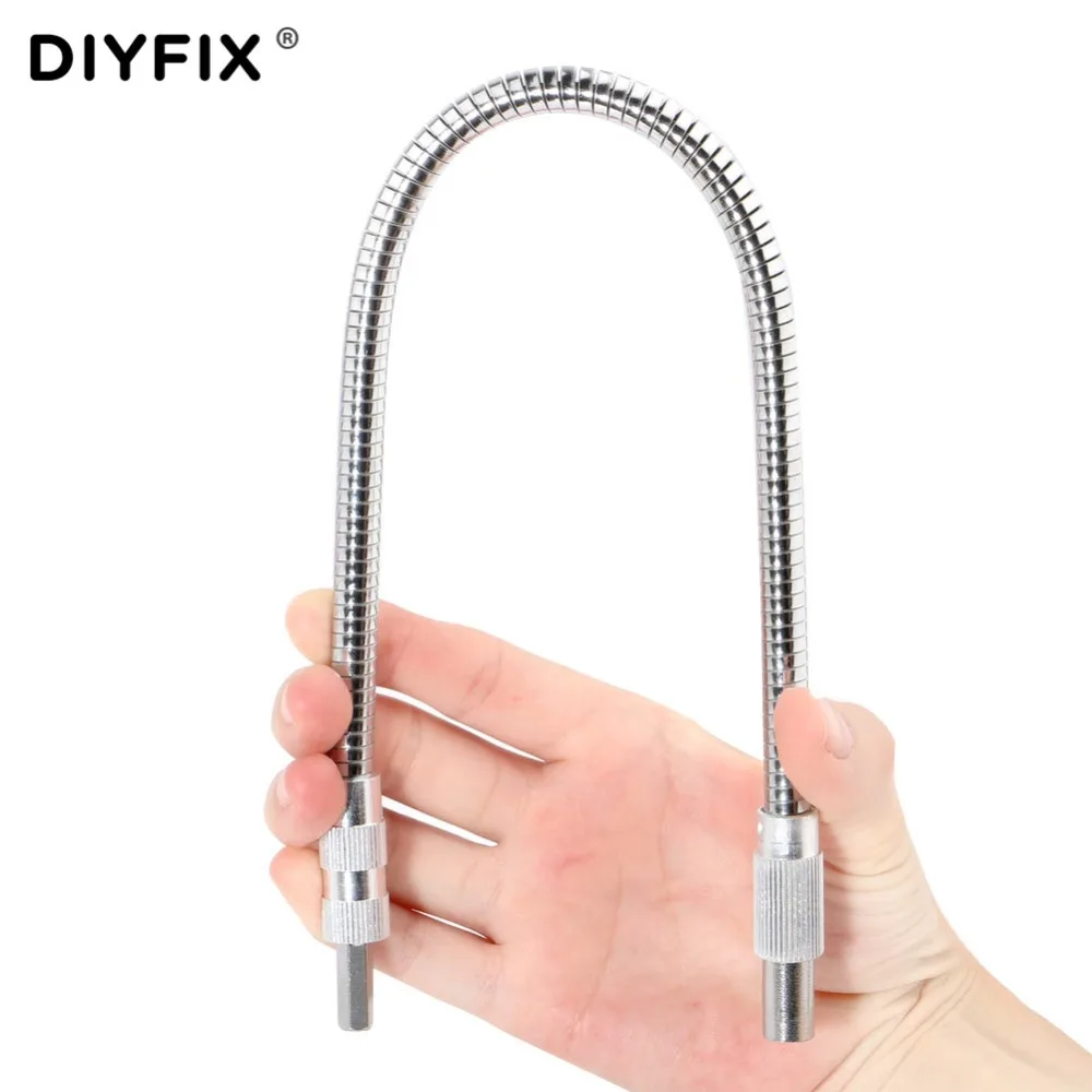 

DIYFIX 1/4" Hex Metal Electronics Drill Flexible Shaft Bits Extension Screwdriver Bit Holder Dremel Connect Link Rod Accessories