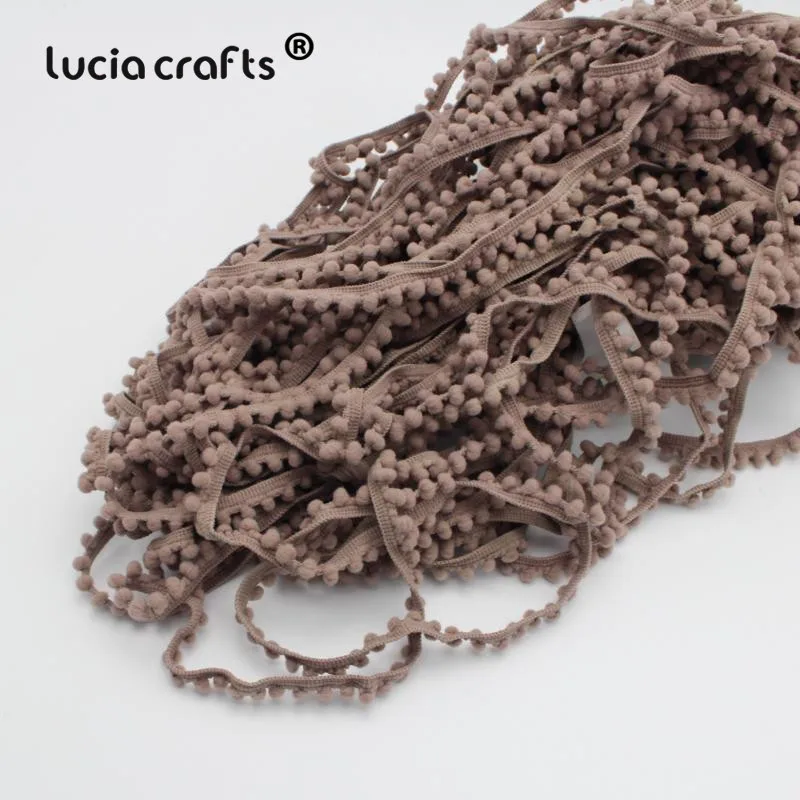 Lucia crafts 12 ярдов/24 ярдов 10 мм помпоны отделка шар тесьма кружева бахрома ленты Ткань DIY Швейные аксессуары ручной работы K0601