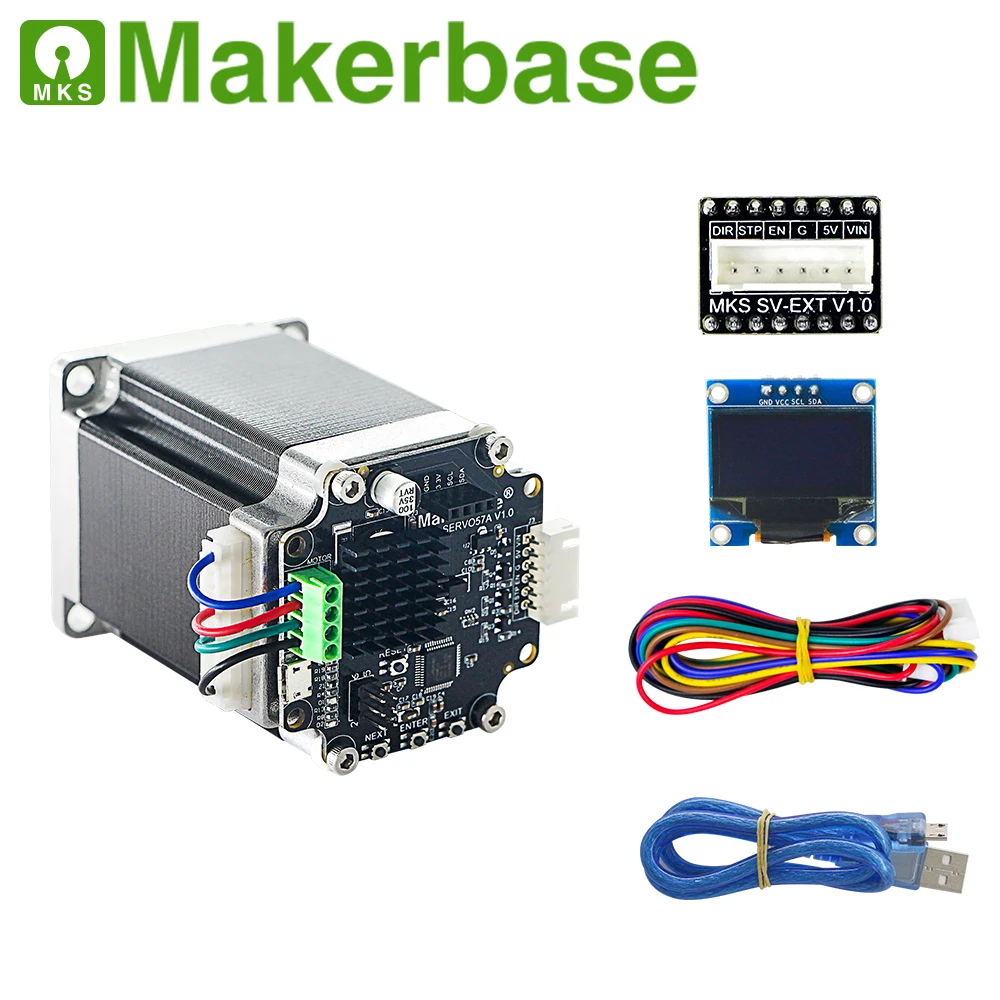 Серводвигатель с замкнутым контуром NEMA23 MKS SERVO57A 0 96 в 57 дюймов OLED дисплей точность