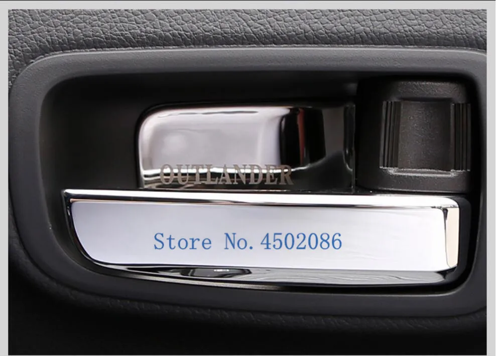 Авто Дверь внутренняя чаша наклейка Интерьер Литье для Mitsubishi Outlander 2013-, 4 шт./лот, автомобильные аксессуары