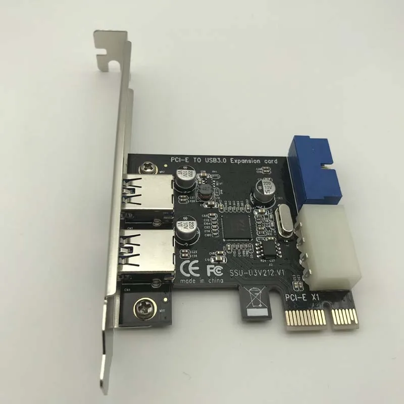 USB 3.0 PCI E Плата расширения 5 Гбит/с внешний 2 портовый 3 0 концентратор внутренний 19
