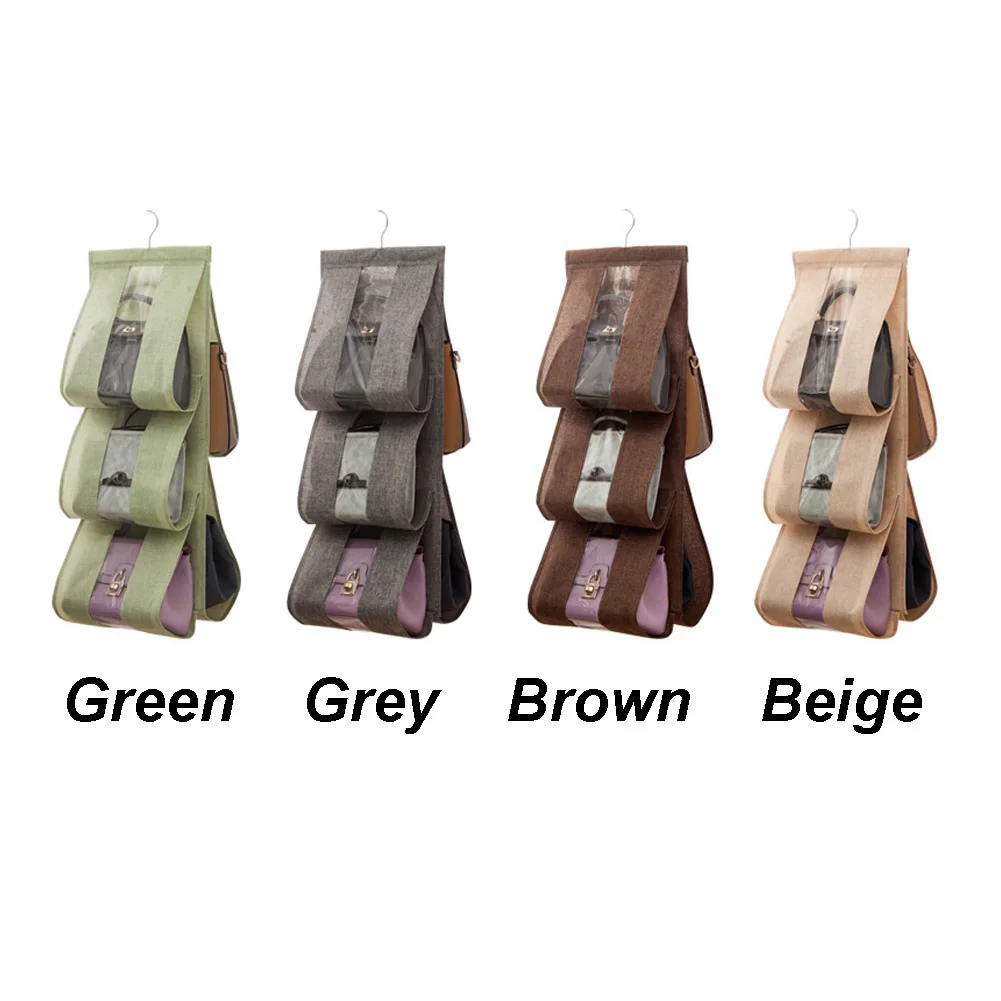 5 Compartments Closet Handbag Storage Holder Washable Door Wall Classify Pocket Organiser Foldable Wardrobe | Дом и сад