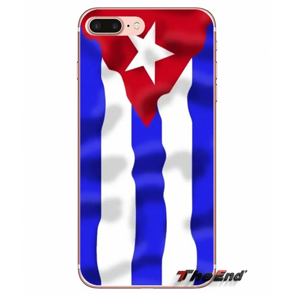 Мягкий чехол для iPhone X 4 4S 5 5S 5C SE 6 6S 7 8 Plus Samsung Galaxy J1 J3 J5 J7 A3 A5 2016 2017 кубинский флаг Куба