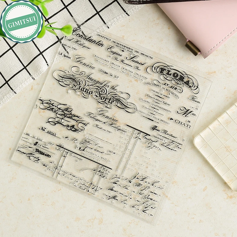 Силиконовый прозрачный штамп печать Простыни английских слов Декоративные DIY