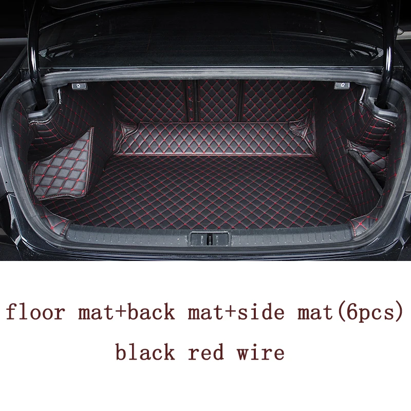 trunk mat 4 Lsrtw2017 Роскошный Кожаный Автомобильный багажник коврик защитный коврик для Volkswagen Passat B8 вариант - Название цвета: trunk mat 4