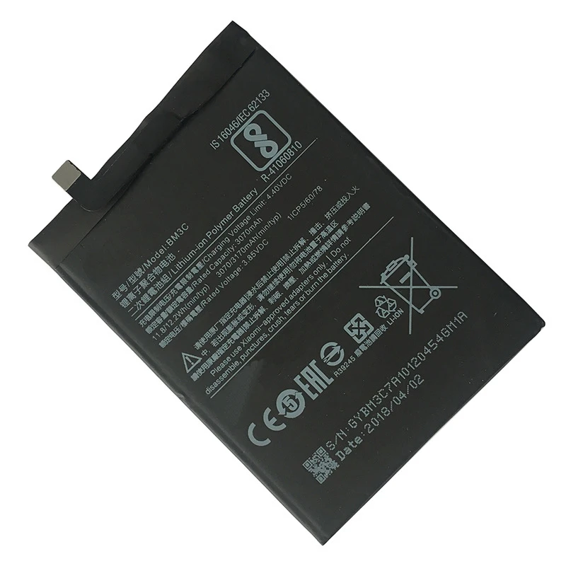 10pcs/lot New replacement Battery BM3C For Xiao Mi 7 3070mAh Mobile phone internal battery