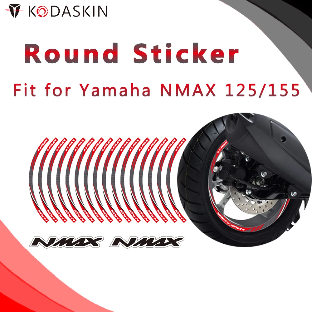 KODASKIN мотоцикл NMax 2D эмблема круглая наклейка большой обод колеса для Yamaha 125