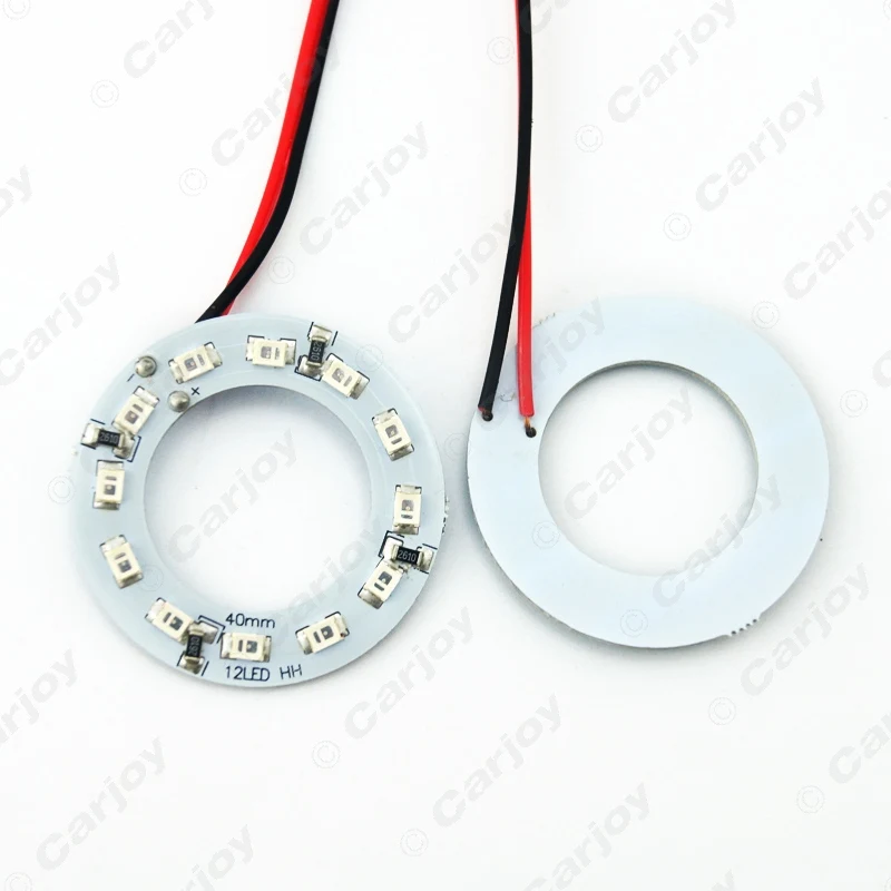 LEEWA 2 шт. 40 мм автомобильные ангельские глазки 1210/3528 12SMD светодиодные фары Halo