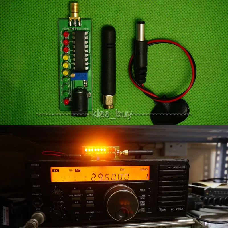 2 м 500 МГц измеритель напряженности поля/светодиодный поля 70dBm ~ 10dBm FM/FM T с